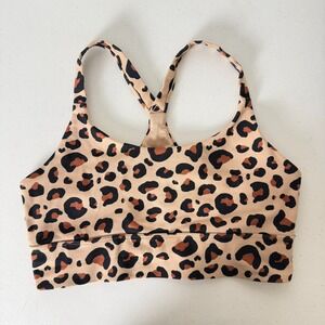 Sport Bra Size L Animal Print Closure Pullover